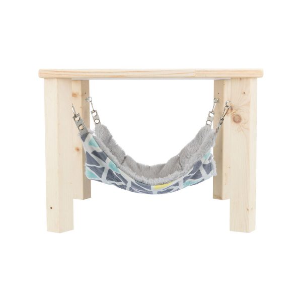 Cama de Rede Trixie Cinzento Pêssego 37 × 29 × 37 cm Madeira