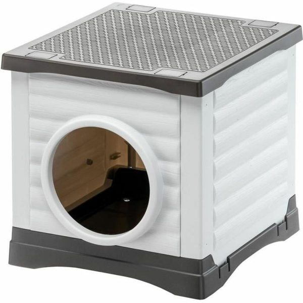 Cama para animal de estimação Ferplast PETVILLA 50 Resina Termoplástico 38,5 x 43 x 38,5 cm Branco Cinzento