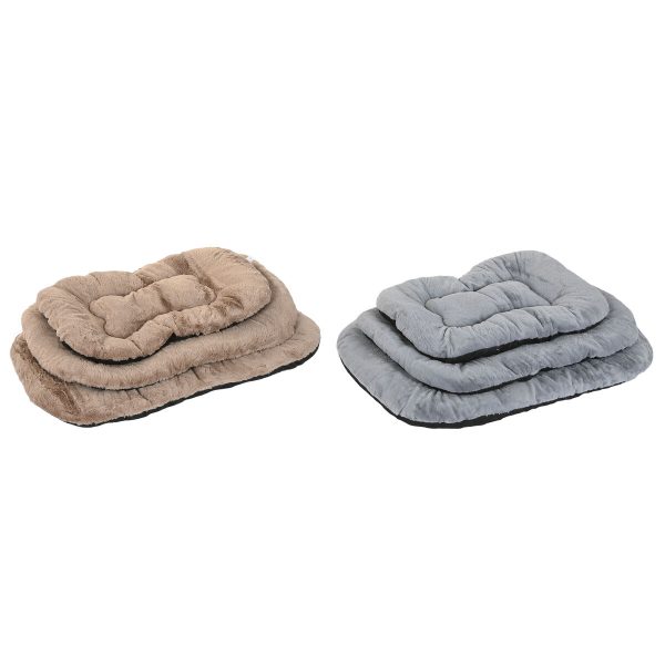 Cama para cães Home ESPRIT Castanho Cinzento Camel Cinzento claro Cinzento escuro 90 X 63 X 10 CM 2 Unidades