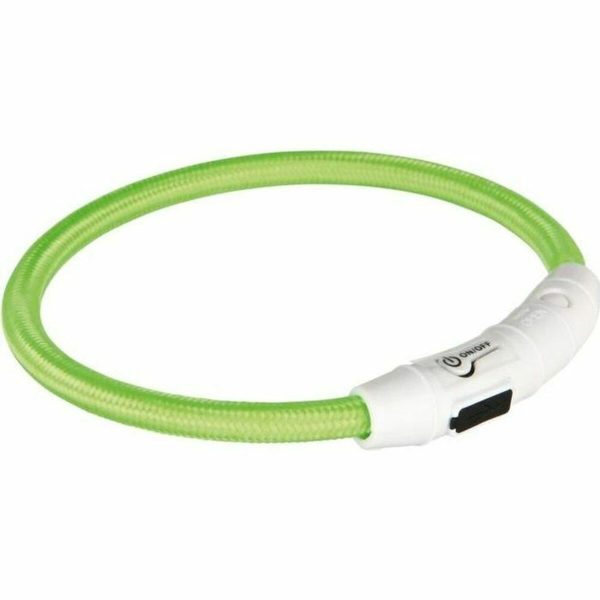 Coleira LED para Animais de Estimação Trixie Flash USB Verde