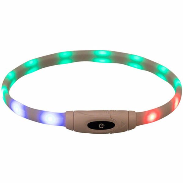 Coleira LED para Animais de Estimação Trixie Multicolor Silicone Plástico