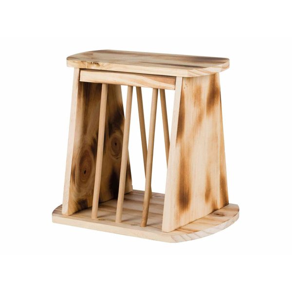 Comedouro para animais de estimação Trixie Madeira 25 X 22 X 18 CM Castanho